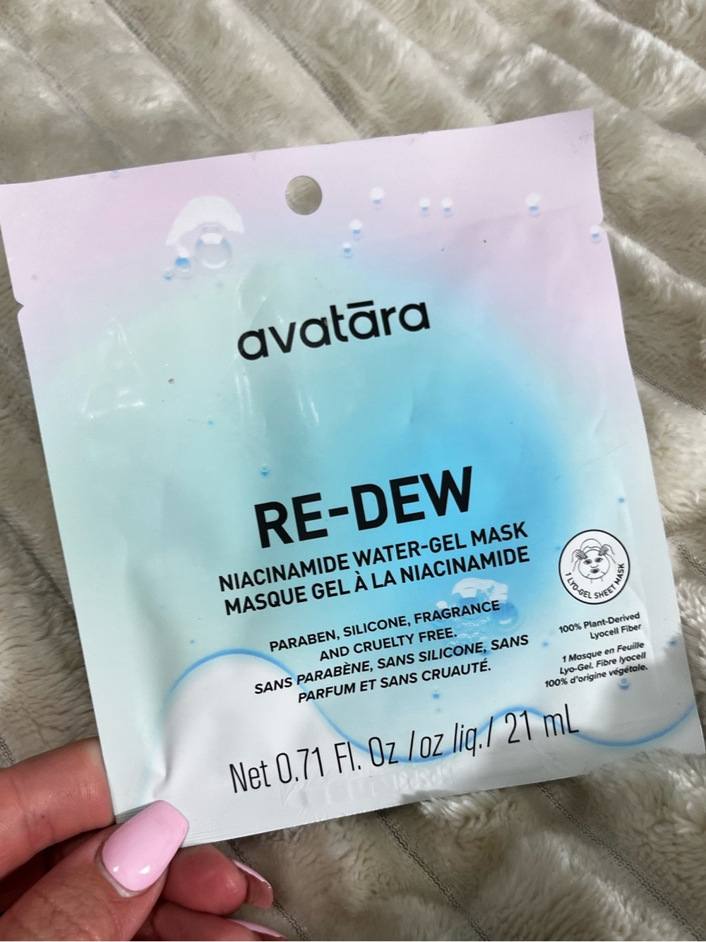 Avatāra RE-DEW Niacinamide Water-Gel Mask – Pastel Blue & Pink Sheet Mask